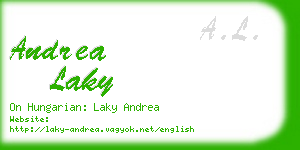 andrea laky business card